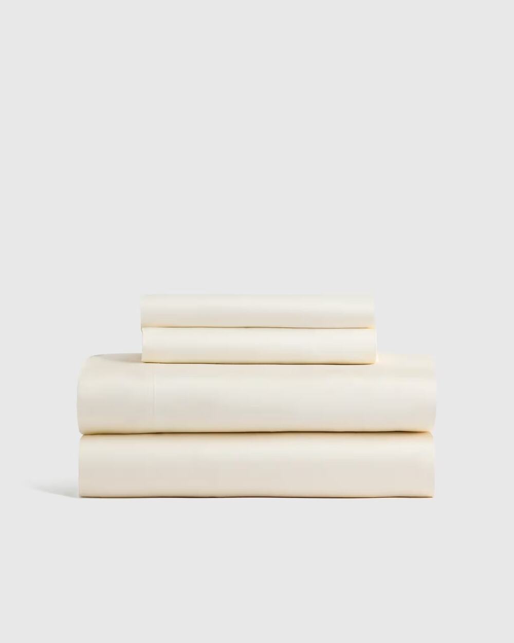 Quince Bamboo Sheet Set Queen Ivory 4 Piece NWOT